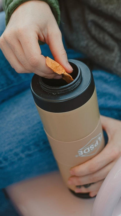 FLPSDE Dual Chamber Water Bottle with Snack Storage